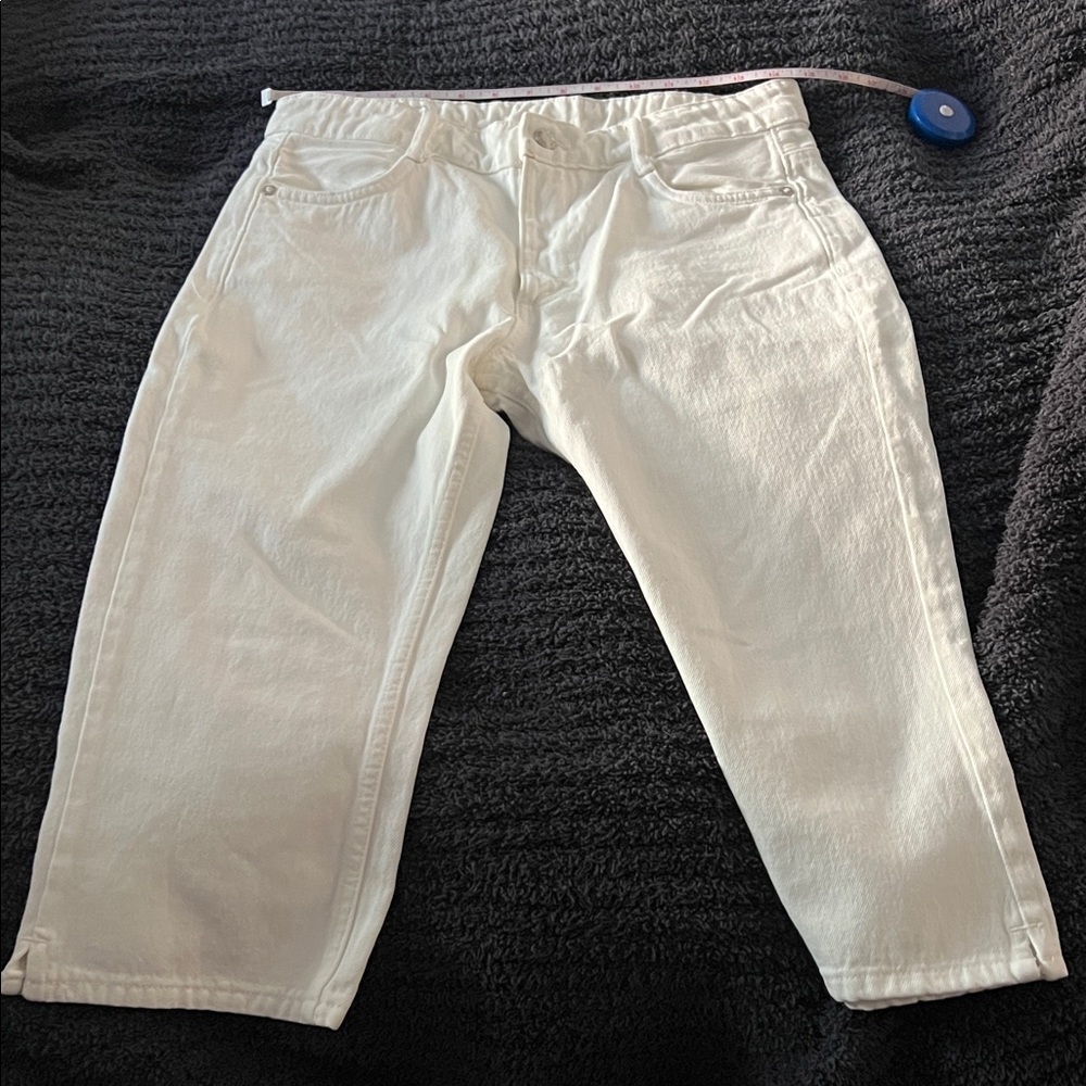 Zara Classic Clam Digger/ Peddle Pushers size 6 White NWOT